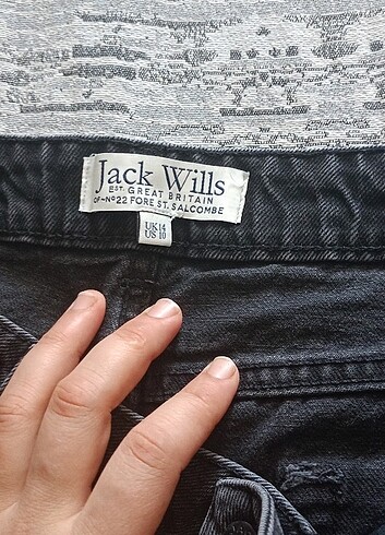 40 Beden Muhteşem kot şort siyah Jack Willy marka