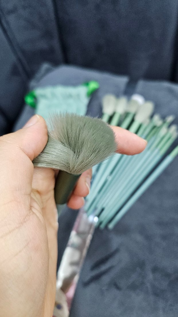 Hassas Uygulama için Haki Makyaj Fırça Seti - Görsel 2