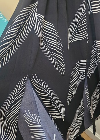 V Yaka YIRTMAÇLI Bohem Elbise - Görsel 5