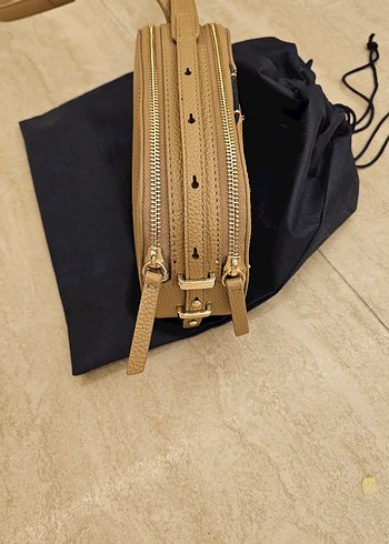 Tommy Hilfiger Bej Deri Kadın Çapraz Çanta - Görsel 5