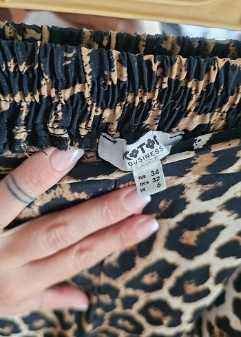 Leopar Desenli Kadın Pantolon - Görsel 5