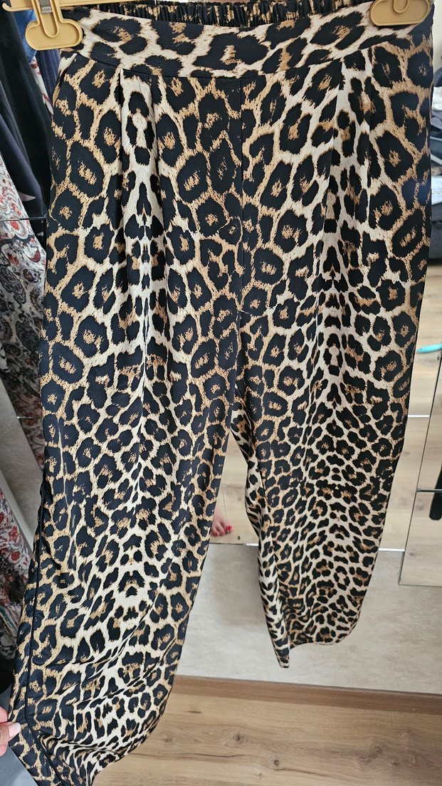 Leopar Desenli Kadın Pantolon - Görsel 4