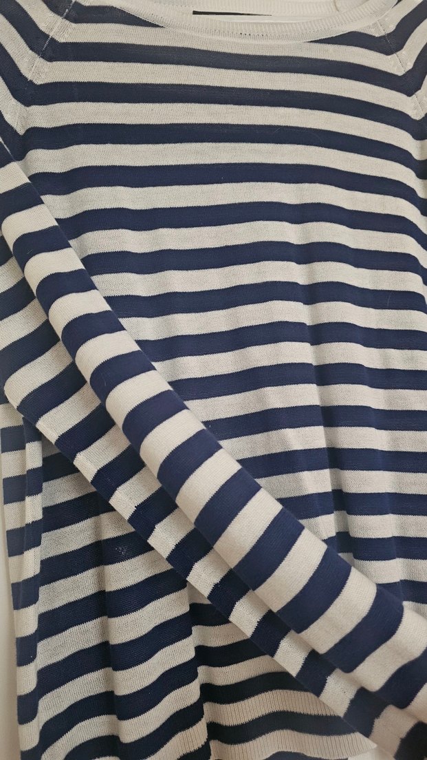 Zara çizgili çok ince Triko Kazak - Görsel 2