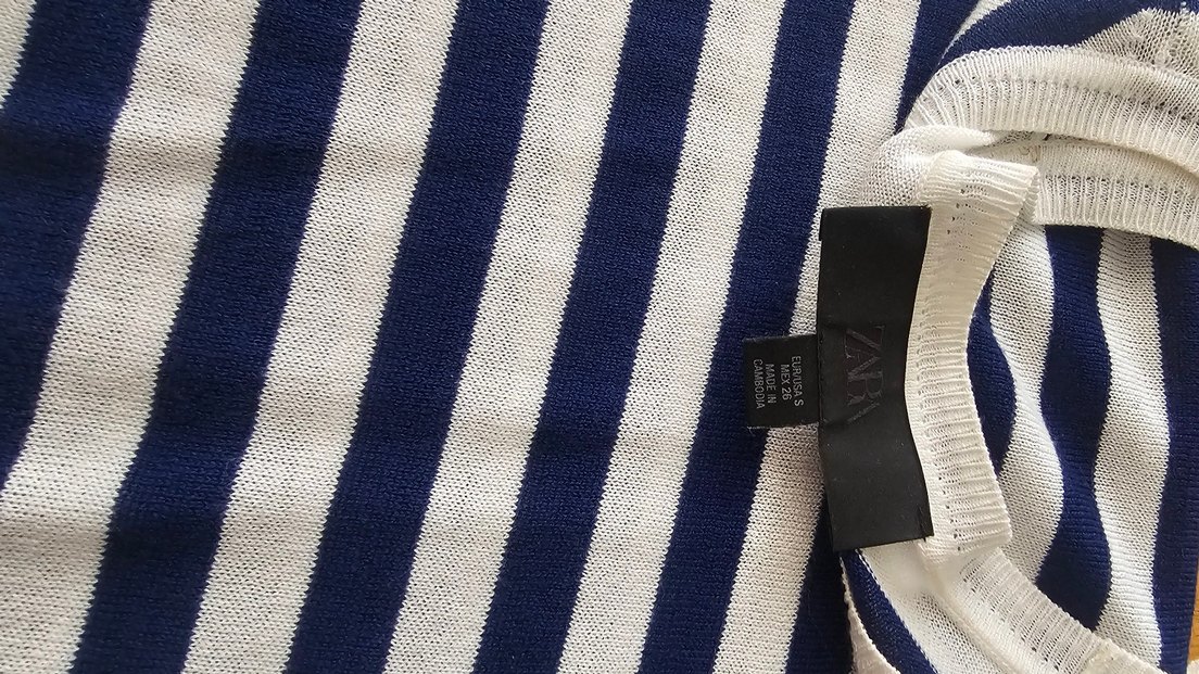 Zara çizgili çok ince Triko Kazak - Görsel 5