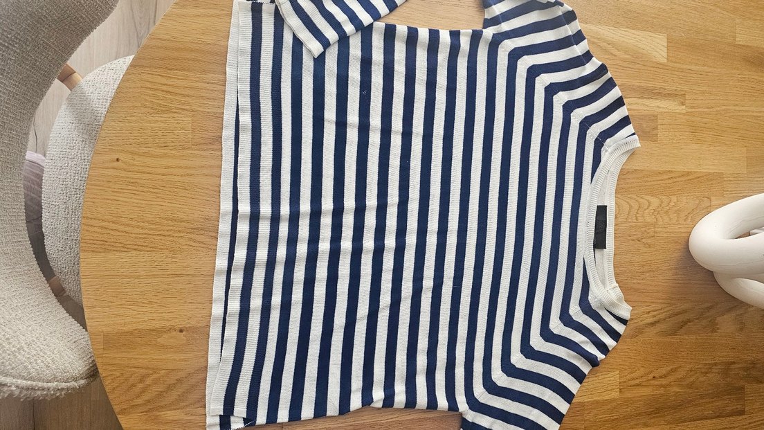 Zara çizgili çok ince Triko Kazak - Görsel 3