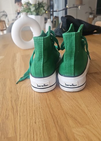 Yeşil Platformku converse model Spor Ayakkabı - Görsel 3