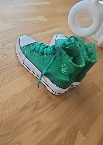 Yeşil Platformku converse model Spor Ayakkabı - Görsel 7