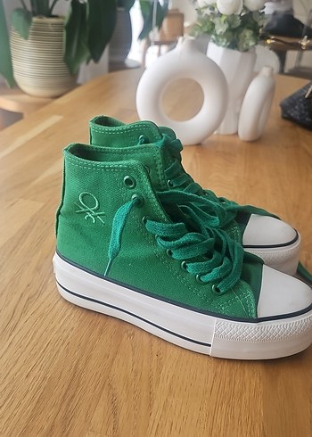 Yeşil Platformku converse model Spor Ayakkabı - Görsel 2