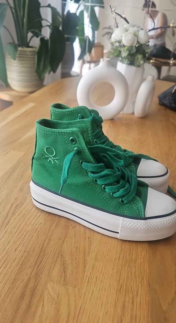 Yeşil Platformku converse model Spor Ayakkabı - Görsel 2