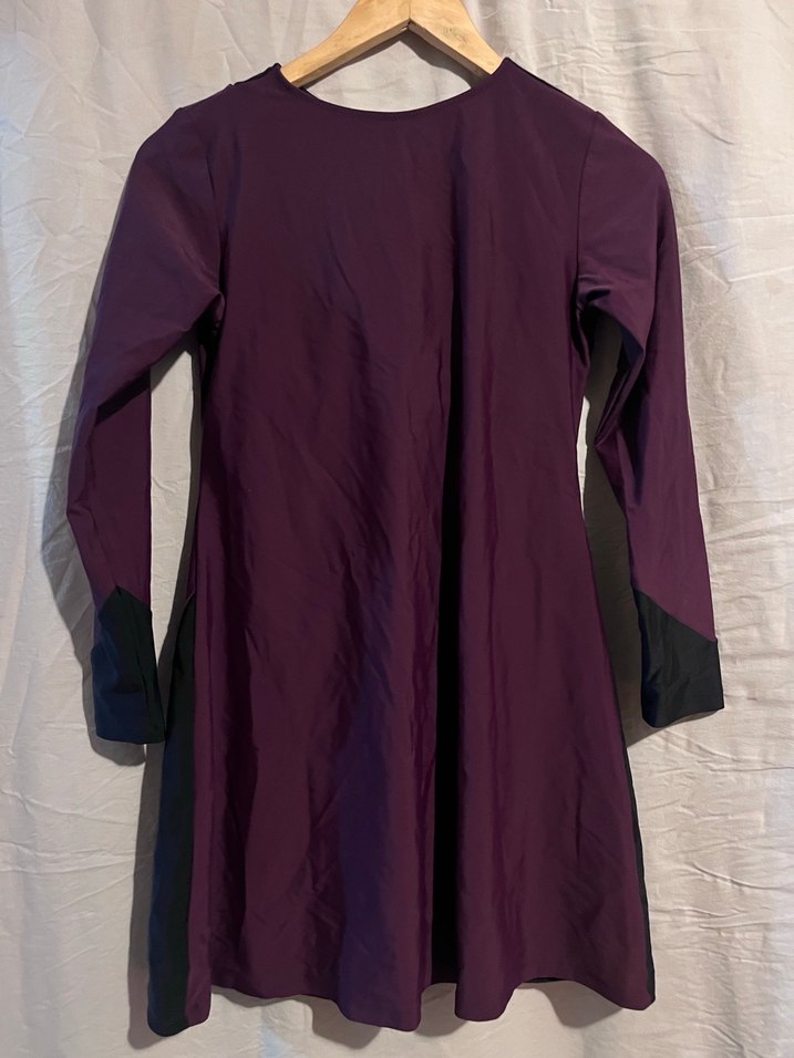 Uzun Kollu Mor Siyah Gotik Kadın haşema - Görsel 2