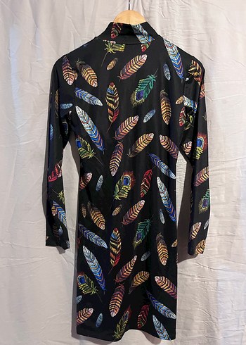 Renkli Tüy Desenli Uzun Kollu Bohem haşama - Görsel 2