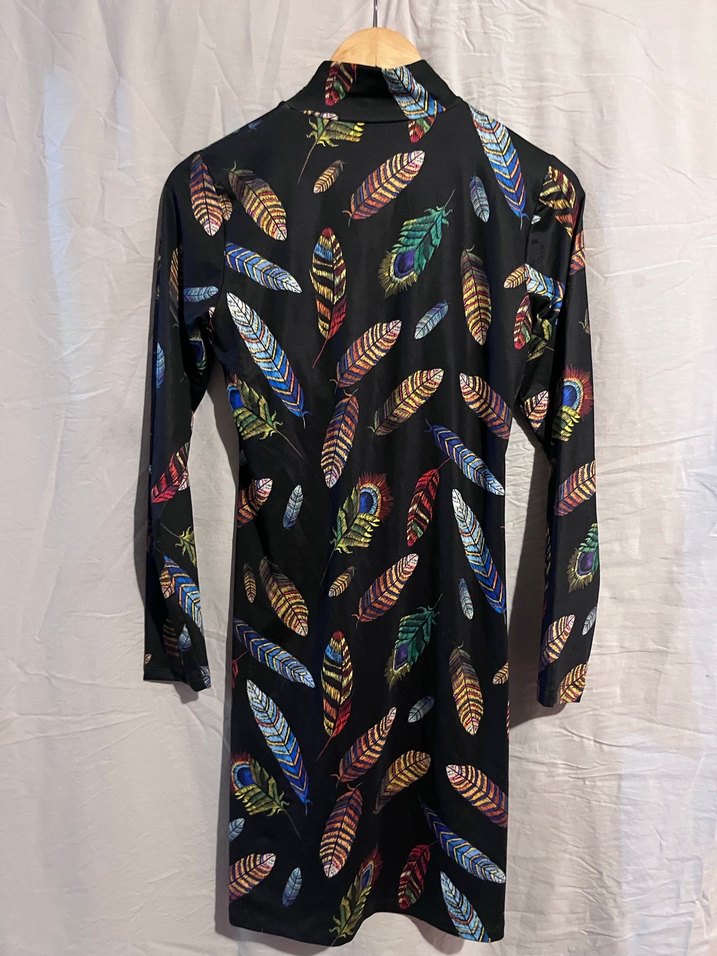 Renkli Tüy Desenli Uzun Kollu Bohem haşama - Görsel 2