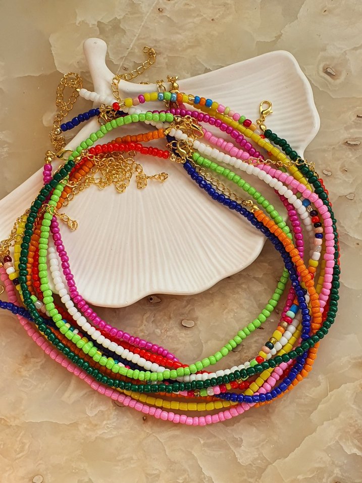 Renkli Boncuklu Uzun Bohem Kadın Kolyesi - Görsel 3