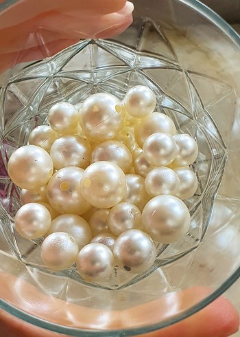 Beyaz İnci 100 adet ( dekoratif ) - Görsel 4