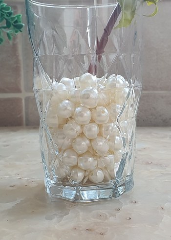 Beyaz İnci 100 adet ( dekoratif ) - Görsel 2