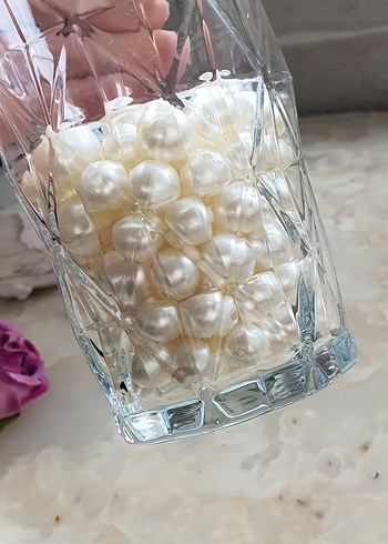 Beyaz İnci 100 adet ( dekoratif ) - Görsel 3