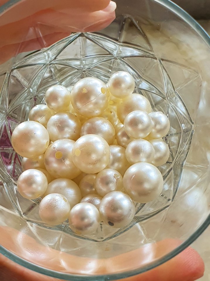 Beyaz İnci 100 adet ( dekoratif ) - Görsel 4