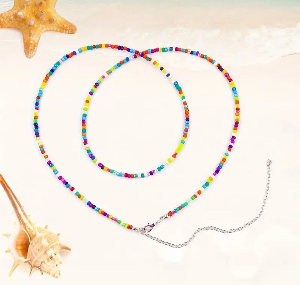 Renkli Boncuklu Kadın Bel Zinciri - Görsel 3