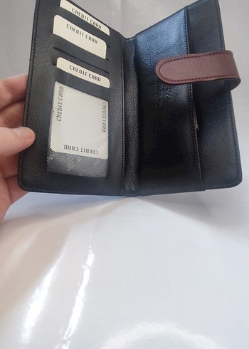 Diğer Siyah Erkek Cüzdanı, Bordo Detaylı