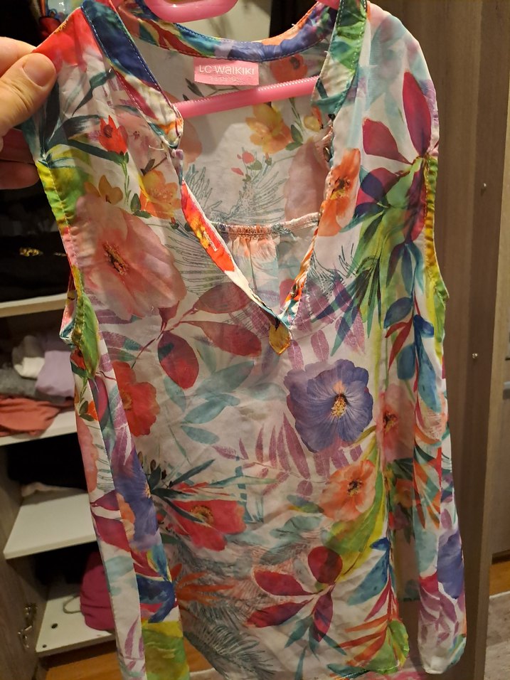 Düğmeli Siyah Gömlek Yaka Kolsuz Hamile Bluz - Görsel 3