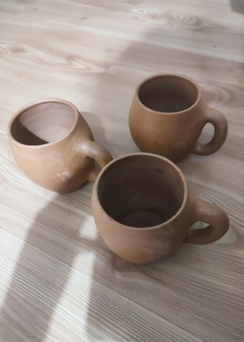 Kahverengi Seramik Tabak ve Kupa Seti - Görsel 5