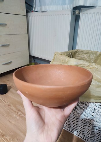 Kahverengi Seramik Tabak ve Kupa Seti - Görsel 2