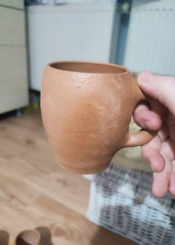 Kahverengi Seramik Tabak ve Kupa Seti - Görsel 8