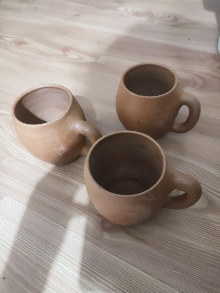 Kahverengi Seramik Tabak ve Kupa Seti - Görsel 5