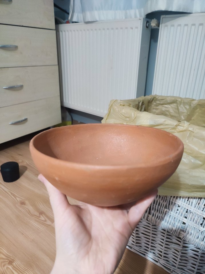 Kahverengi Seramik Tabak ve Kupa Seti - Görsel 2