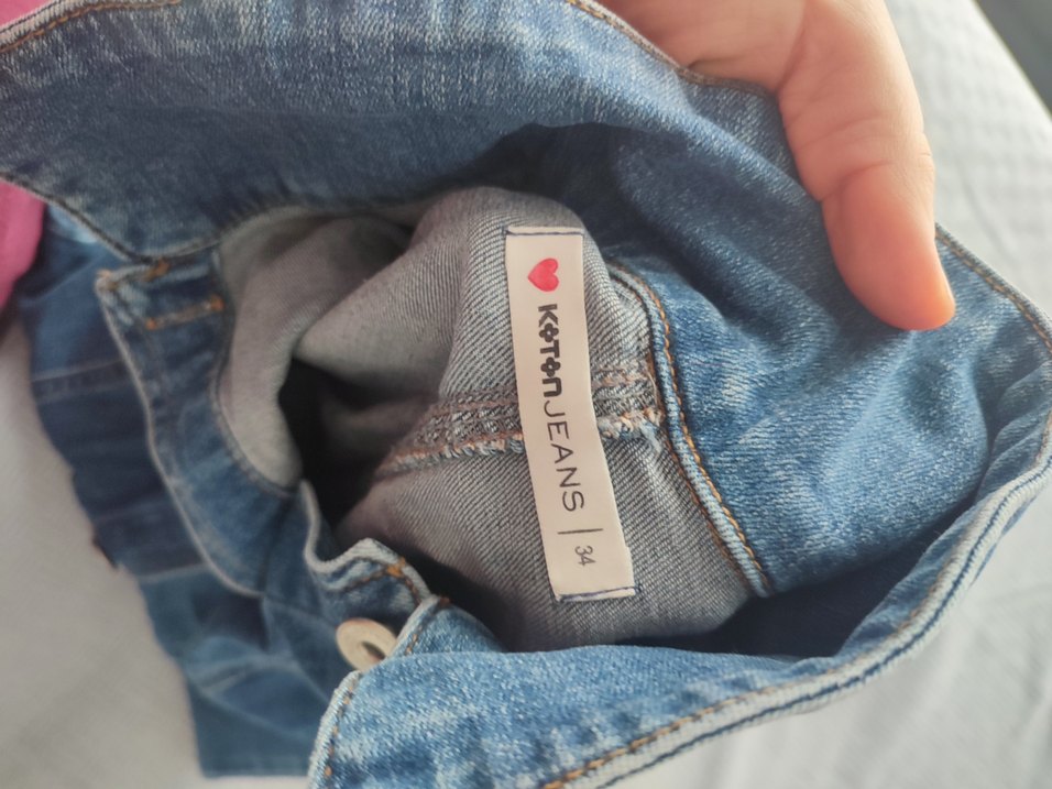 Mavi Düğmeli Kadın Denim Elbise - Görsel 5