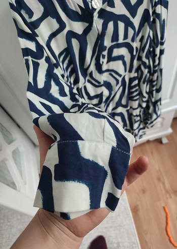 Mavi Gri Uzun Kollu gömlek - Görsel 3