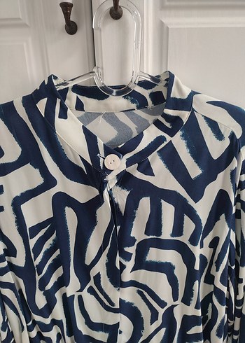 Mavi Gri Uzun Kollu gömlek - Görsel 2