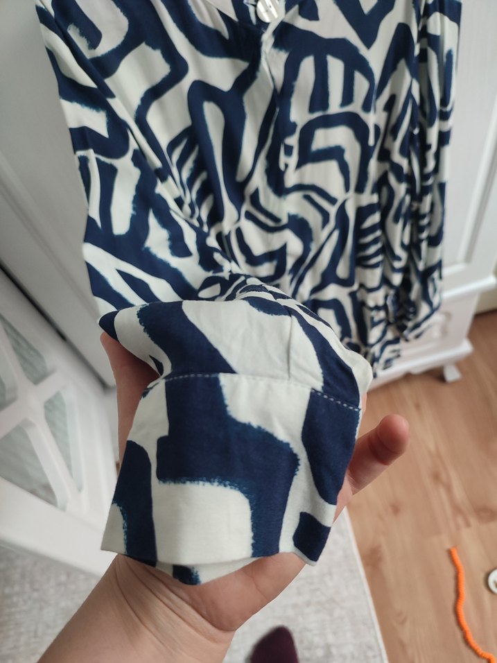 Mavi Gri Uzun Kollu gömlek - Görsel 3