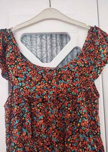 Renkli Bohem Midi Elbise - Görsel 3