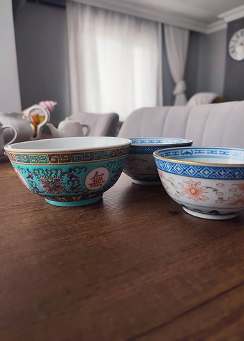 Renkli Desenli Turkuaz Tabak ve Kaşık Seti - Görsel 4