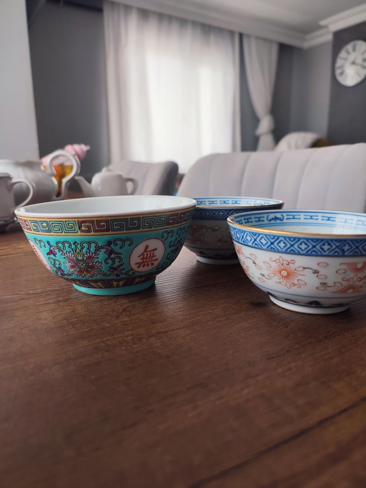 Renkli Desenli Turkuaz Tabak ve Kaşık Seti - Görsel 4