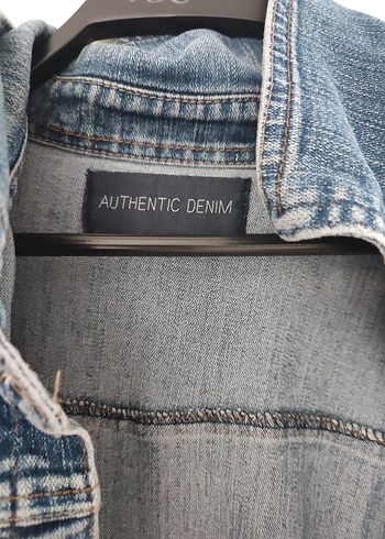 Düğmeli Mavi Kadın Denim Ceket - Görsel 4