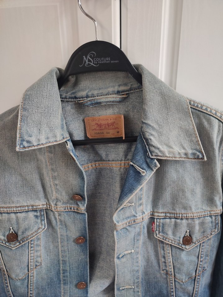 Düğmeli Mavi Denim Kadın Ceket - Görsel 2