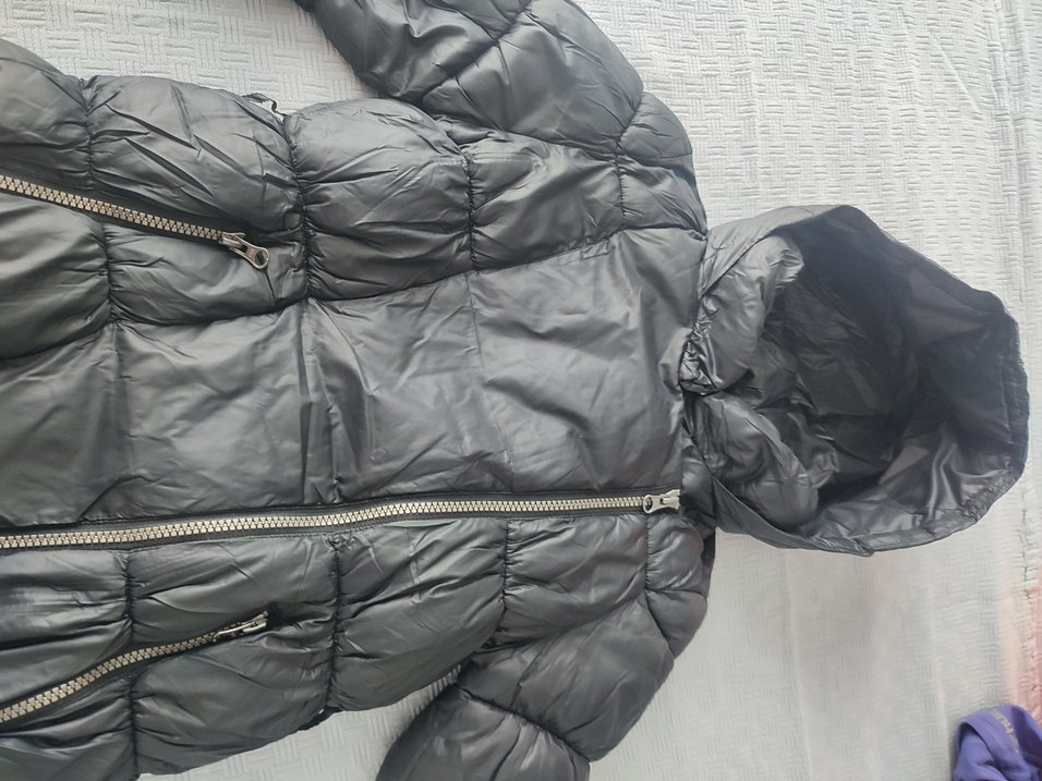 Gri Kadın Midi Kışlık Fermuarlı Mont - Görsel 2