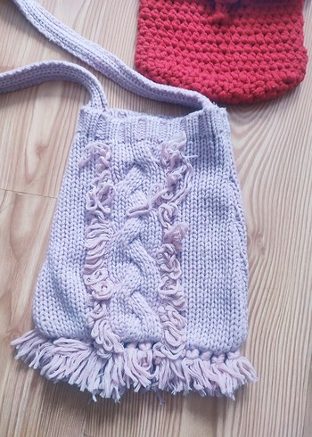 Renkli Nakışlı Örgü Bohem Kız Çantaları - Görsel 2