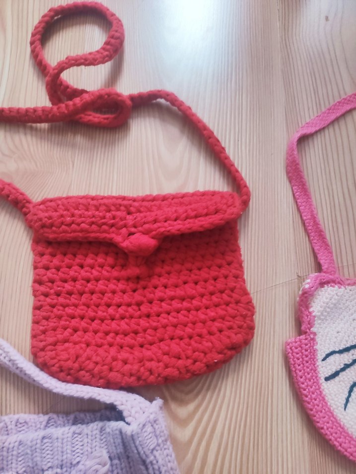 Renkli Nakışlı Örgü Bohem Kız Çantaları - Görsel 3