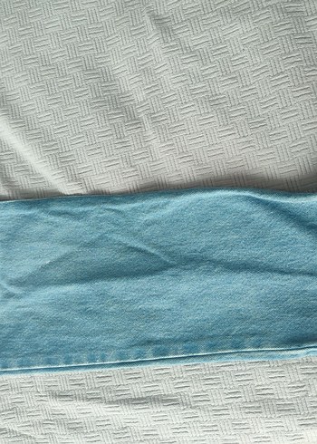 Düğmeli Mavi Midi Boy erkek Kot Pantolon - Görsel 5