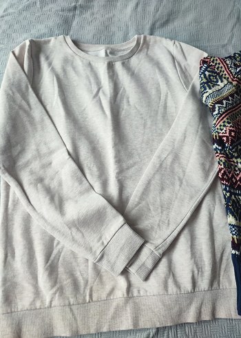 Gri Beyaz Erkek Pamuklu Triko Kazak - Görsel 3