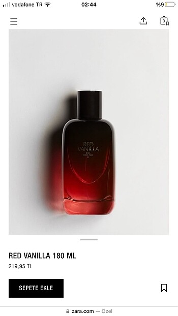 zara red vanilla