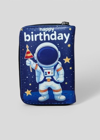 Astronot Baskılı Çocuk Cüzdan - Görsel 4