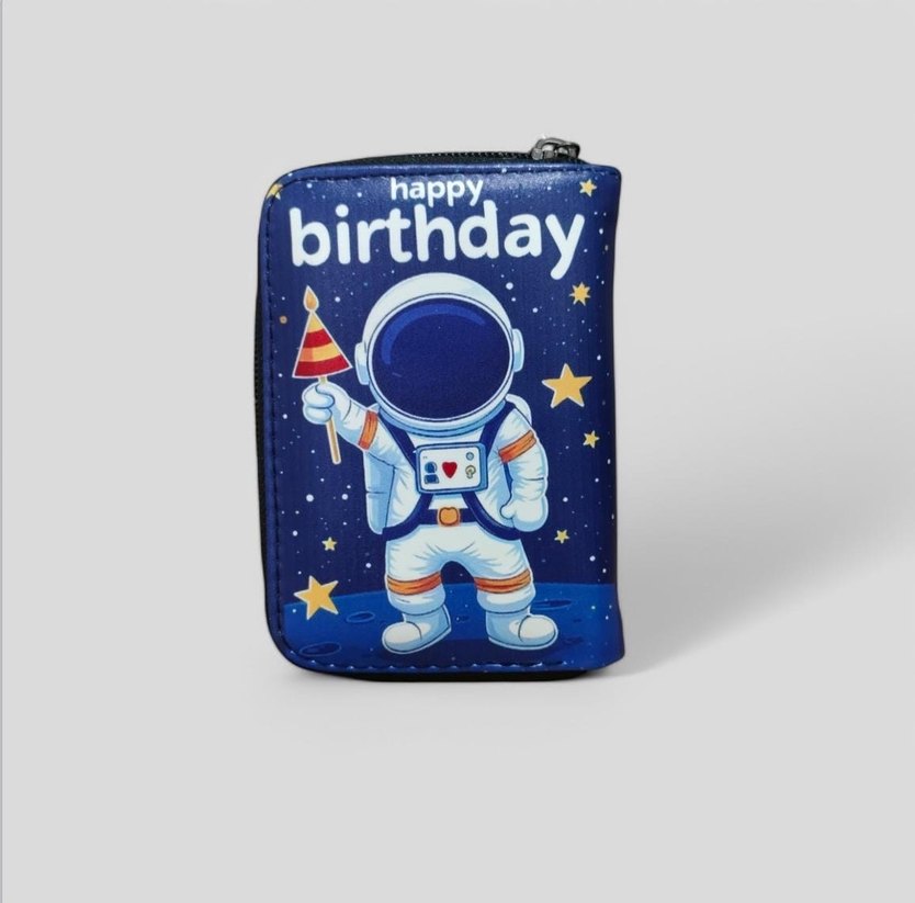 Astronot Baskılı Çocuk Cüzdan - Görsel 4