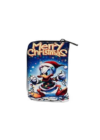 Yılbaşı temalı dufy duck baskılı çocuk cüzdan - Görsel 4