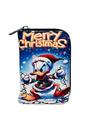 Yılbaşı temalı dufy duck baskılı çocuk cüzdan - Görsel 3