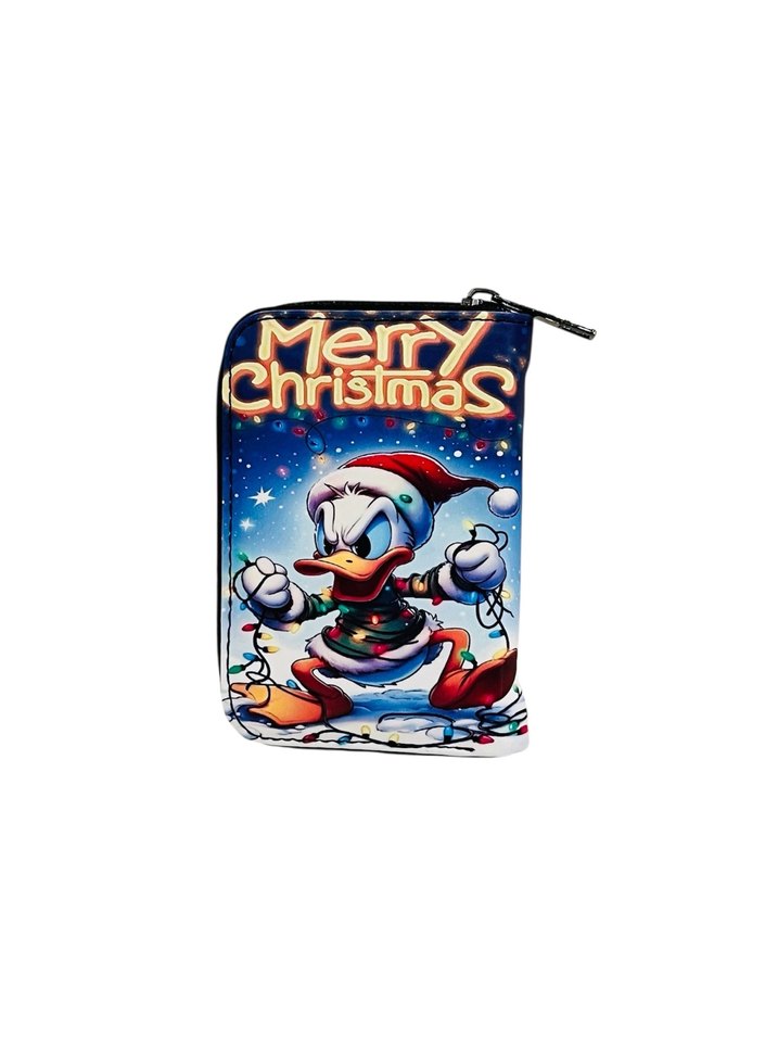 Yılbaşı temalı dufy duck baskılı çocuk cüzdan - Görsel 4