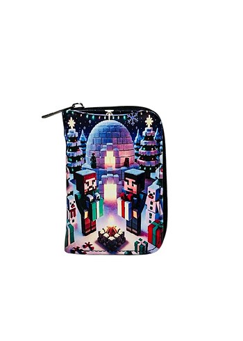 Yılbaşı temalı Minecraft baskılı çocuk cüzdan - Görsel 3